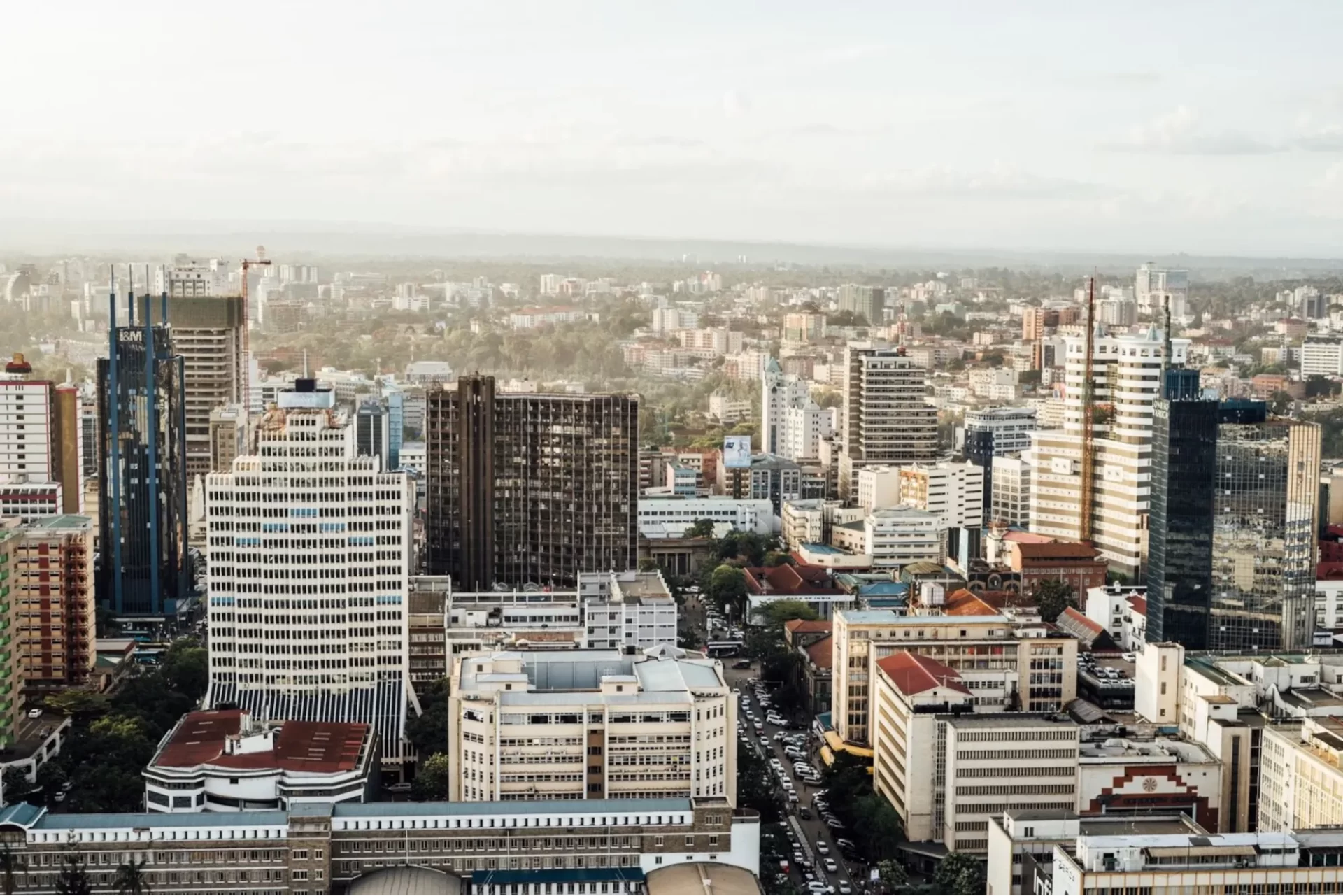 Panoramic views of the Kenyan capital Nairobi